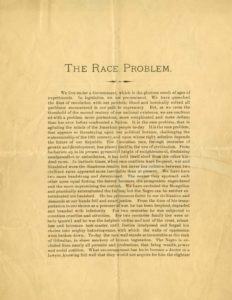 The Race Problem by W.B. Brewster