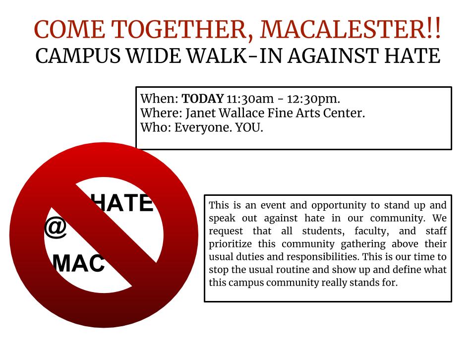 Walk-In Againt Hate flyer