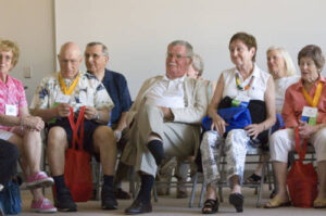 Seated members of the Class of 1951 at a 2006 forum