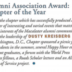 Text about the Washington, D.C. Alumni Chapter and Dusty Kreisberg