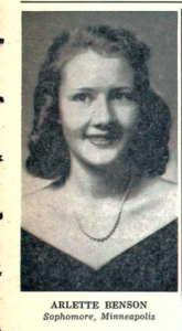 The Mac Weekly 10/22/1948 Arlette Benson Sophomore portrait