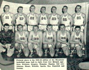 The Mac Weekly 2/10/1950 Basketball Team Photo
