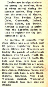 The Mac Weekly 9/26/1947 Foreign Students Enroll