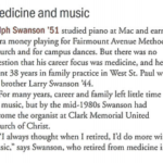 Winter 2003 Ralph Swanson '51, career & music