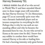 Winter 2007 Harvey Sweeney '51 Military Hero