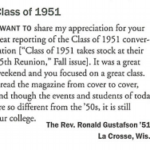 Winter 2007 "Class of 1951" 55th Reunion Article