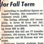 The Mac Weekly 9/26/1952 - Fall Enrollment