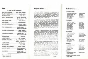 Theater Caddie Woodlawn Program 1958-59