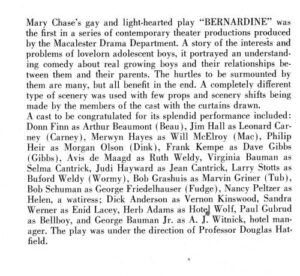 Theater Bernadine - Review 1961