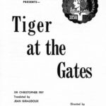 Theater Tiger at the Gates Program Cover 1961