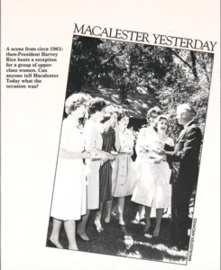 Macalester Today November 1989 President's Reception with Class of 1961 women