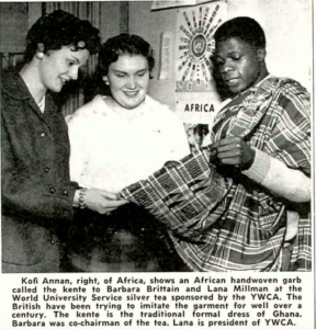 The Mac Weekly 11/20/1959 Kofi Annan showing Kente Fabric