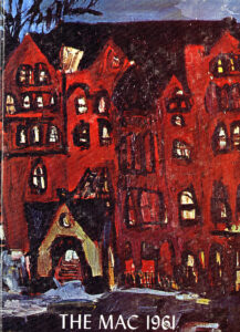 The Mac Yearbook Cover 1961 Painting of OldMain