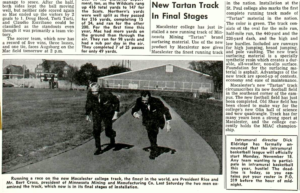 New Track Opens 11/14/1963 President Rice & Bert Cross, Pres. of 3M run race