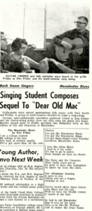 Students Singing 12/14/1962 Sequel to "Dear Old Mac"