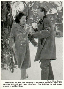 Snowball Fight on Campus 3/22/1963