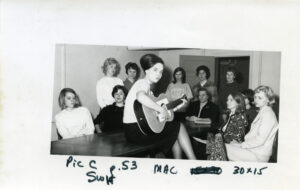 Yearbook Woman Playing Guitar 1966