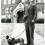 Harvey Rice in Tartan Jacket with Dog in Tartan Coat