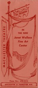 Theatre 1965-1966 Poster First Season in New Janet Wallace Fine Arts Center