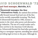 David Schoenwald '71, mutual fund manager, New York Alternatives Fund
