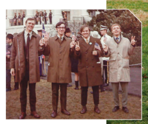 Jeff Goltz '71 attend a White House ceremony in 1970