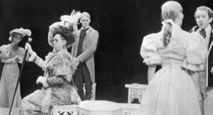 Performers on stage in Earnest In Love Fall 1968