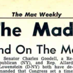 The Mac Weekly 10/10/1969 headline, "March Against the Madness—October 15"