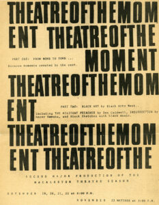 Theater Of The Moment flyer November 1969