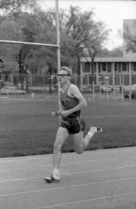 Runner at MIAC track meet, Spring 1969