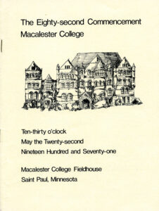 Commencement Program cover 1971