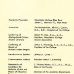 Commencement Program 1971 - Order of Ceremony