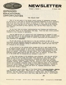 EEO Newsletter 1969 on race relations