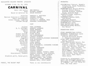 Theater Carnival Program 1974
