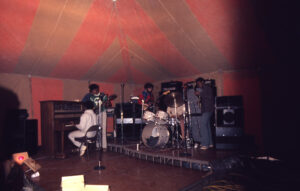 Music Band playing in tent