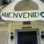 Hispanic House Bienvenidos sign