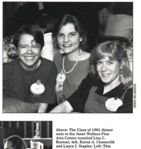 Attending the Class of 1981 dinner