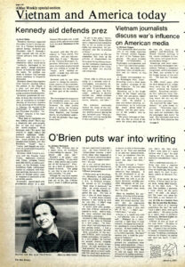 Articles on Vietnam including an interview with Tim O'Brien