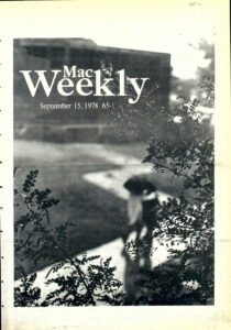 The Mac Weekly 9/15/1978 Cover