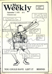 The Mac Weekly 9/7/1978 Orientation Issue Cover