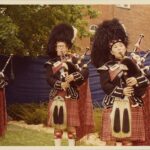 student bagpipers performing