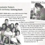 20th Anniversary of Macalester Today in 2006 featuring story on Kari J Nelson class of 1986