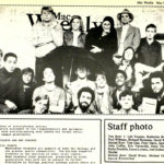 Photo of the Mac Weekly staff in spring of 1986