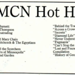 The Mac Weekly published WMCN hot hits from spring 1985