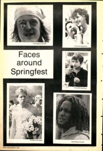 Collection of photos from Springfest 1983