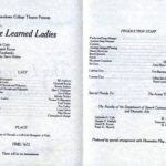 Program of The Learned Ladies 1984-1985