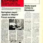 Front page of satirical Mac Weekly from spring 1986