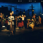Performers on stage in Happy End, Spring 1991