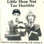 Mac Weekly 10/5/1990 article with photo of two actors in Little Shop of Horrors
