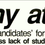 Mac Weekly 4/14/1989 headlines about apathy and lack of student involvement