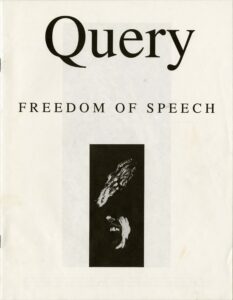 Cover of Query, student publication, May 1991